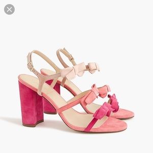 J Crew pink Stella Bow Heel, size 10, NWOB